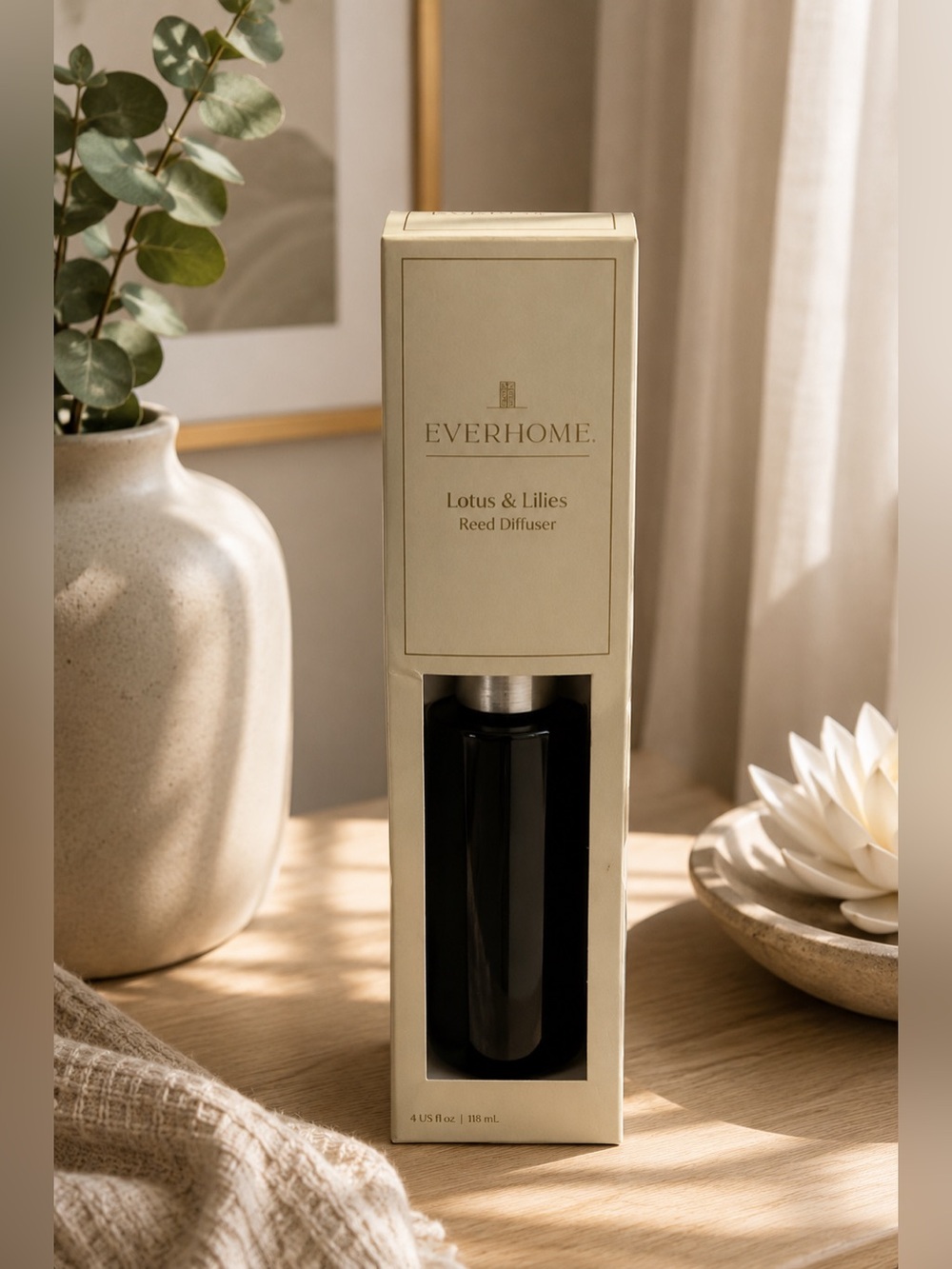 Everhome Lotus & Lilies Reed‎ Diffuser Home Fragrance 4 oz 118mL Bed Bath Beyond